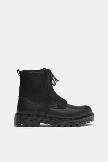 Botas acordonadas piel