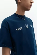 Camiseta azul estampada de STWD (3)