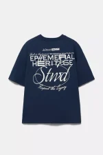 Camiseta azul estampada de STWD (6)