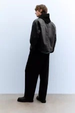 Leather effect trucker jacket (2)