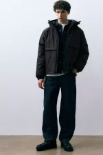 Puffer jacket with a high neck (3)