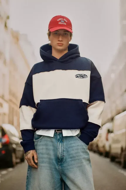 Sudadera capucha paneles STWD Studio (1)