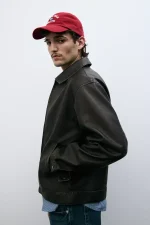 Washed faux leather jacket (6)